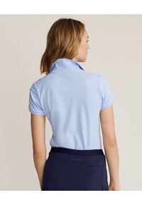 Ralph Lauren - RALPH LAUREN - Niebieska koszulka Polo Tailored Fit z logo. Typ kołnierza: polo. Kolor: niebieski. Materiał: bawełna, elastan. Styl: klasyczny #4