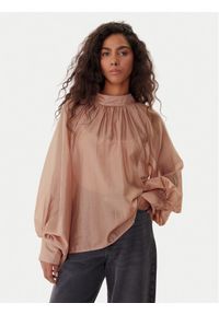 ViCOLO Bluzka TF0314 Brązowy Regular Fit. Kolor: brązowy. Materiał: syntetyk
