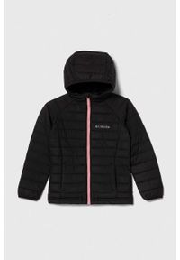 columbia - Columbia kurtka dziecięca kolor czarny. Kolor: czarny. Długość rękawa: raglanowy rękaw. Sezon: zima