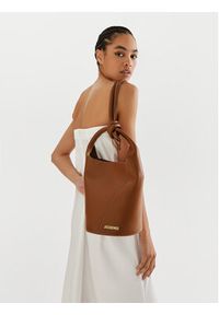 JACQUEMUS Plecak Le Petit Tourni 245BA366-3173 Brązowy. Kolor: brązowy. Materiał: skóra #7