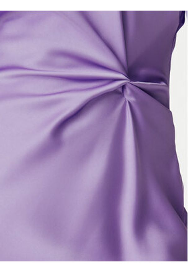 Rinascimento Sukienka koktajlowa CFC0122932003 Fioletowy Regular Fit. Kolor: fioletowy. Materiał: syntetyk. Styl: wizytowy