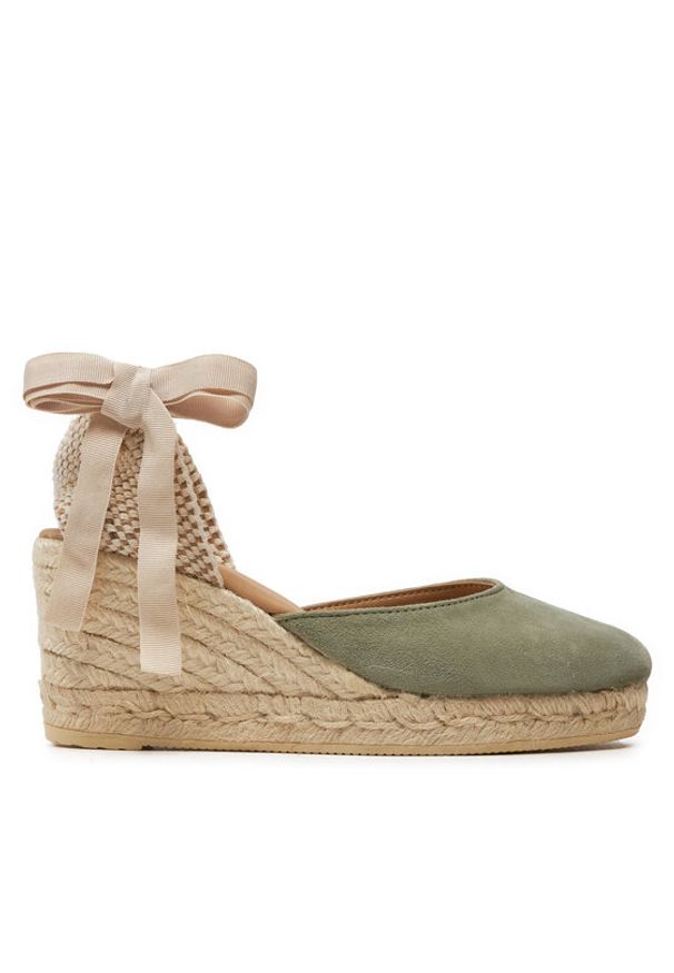 Manebi Espadryle Hamptons Low Wedge Espadrilles W 0.1 WL Zielony. Kolor: zielony