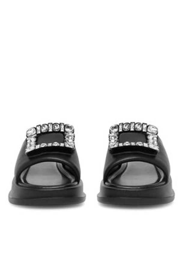 Badura Klapki WFA2589-1Z Czarny. Kolor: czarny. Materiał: skóra