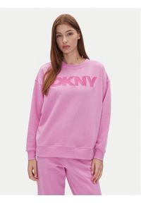DKNY Bluza DP5T1140 Różowy Regular Fit. Kolor: różowy. Materiał: bawełna