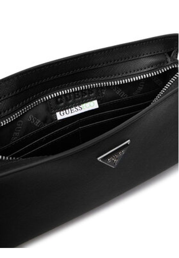 Guess Saszetka HMMISA P6157 Czarny. Kolor: czarny. Materiał: skóra