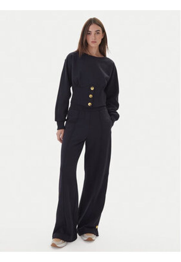 Pinko - PINKO Bluza Mantovana 105612 A2TC Granatowy Regular Fit. Kolor: niebieski. Materiał: bawełna