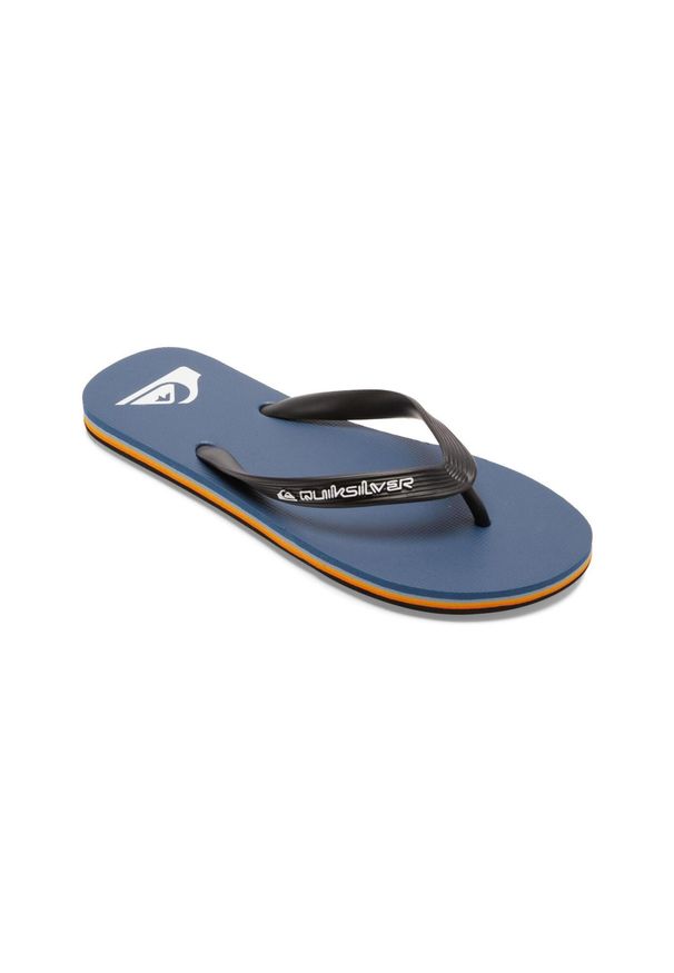 Quiksilver - Klapki dla Mężczyzn MOLOKAI CORE Niebieski. Okazja: na plażę. Kolor: niebieski. Materiał: guma, syntetyk. Wzór: paski. Styl: sportowy