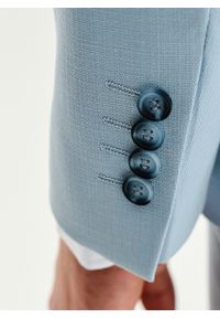 Pako Lorente - PAKO LORENTE - Błękitna marynarka garniturowa. Kolor: niebieski. Materiał: bawełna, elastan, wiskoza. Wzór: gładki #9
