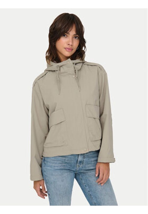 only - ONLY Kurtka przejściowa Mamba 15308621 Beżowy Regular Fit. Kolor: beżowy. Materiał: syntetyk