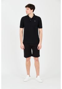 La Martina - LA MARTINA Czarne męskie polo z małym logo, Rozmiar XL. Typ kołnierza: polo. Kolor: czarny #5