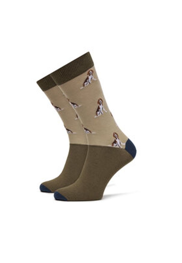 Barbour Zestaw 3 par wysokich skarpet męskich Beagle Dog MGS0070BE31 Beżowy. Kolor: beżowy. Materiał: bawełna, materiał