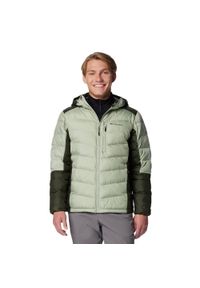columbia - Kurtka puchowa męska Columbia Labyrinth Loop II Hooded. Kolor: zielony. Materiał: puch. Sport: turystyka piesza