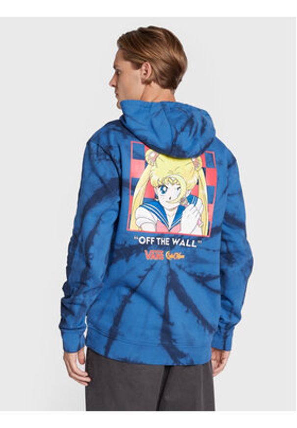 Vans Bluza SAILOR MOON Pretty Guardians VN0000AD Niebieski Relaxed Fit. Kolor: niebieski. Materiał: bawełna