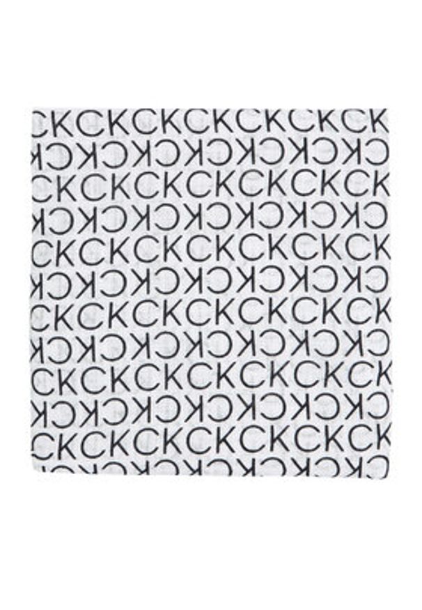 Calvin Klein Szal Monogram K60K612979 Czarny. Kolor: czarny. Materiał: bawełna, materiał