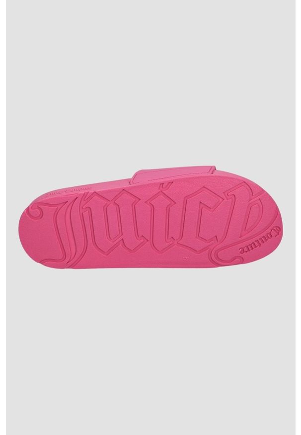 Juicy Couture - JUICY COUTURE Różowe klapki damskie Embossed Slider, Rozmiar 37. Okazja: na co dzień. Kolor: różowy. Sezon: lato. Styl: casual