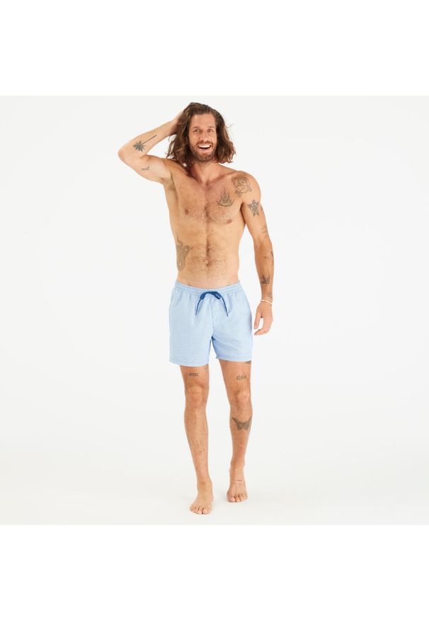 Spodenki surfingowe męskie Quiksilver Volley Deluxe krótkie 15". Kolor: niebieski. Materiał: poliester. Długość: krótkie