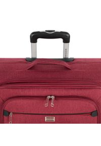 Wittchen - Duża miękka walizka z czerwonym suwakiem. Kolor: czerwony. Materiał: poliester #5