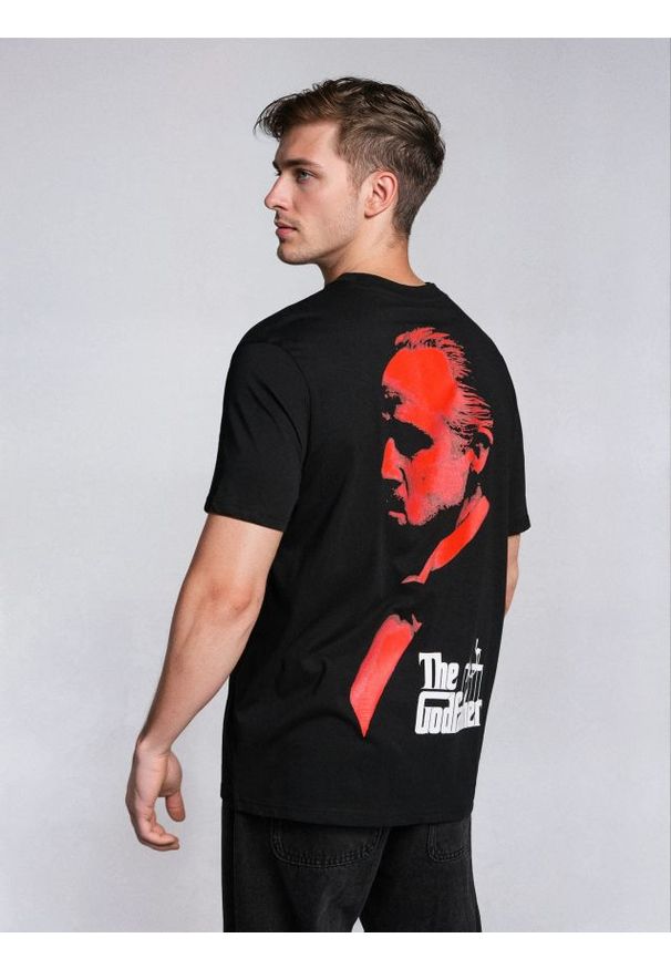 Sinsay - Koszulka z krótkim rękawem The Godfather - czarny. Kolor: czarny. Długość rękawa: krótki rękaw. Długość: krótkie