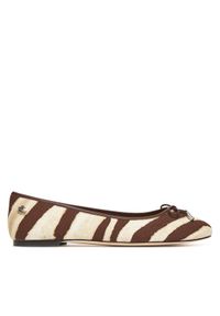 Lauren Ralph Lauren - LAUREN RALPH LAUREN Baleriny Jayna 802974360001 Brązowy. Kolor: brązowy. Materiał: materiał