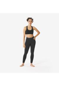FORCLAZ - Legginsy trekkingowe damskie Forclaz MT500 merino. Kolor: czarny. Materiał: wełna, poliamid, elastan, materiał. Sezon: lato, zima