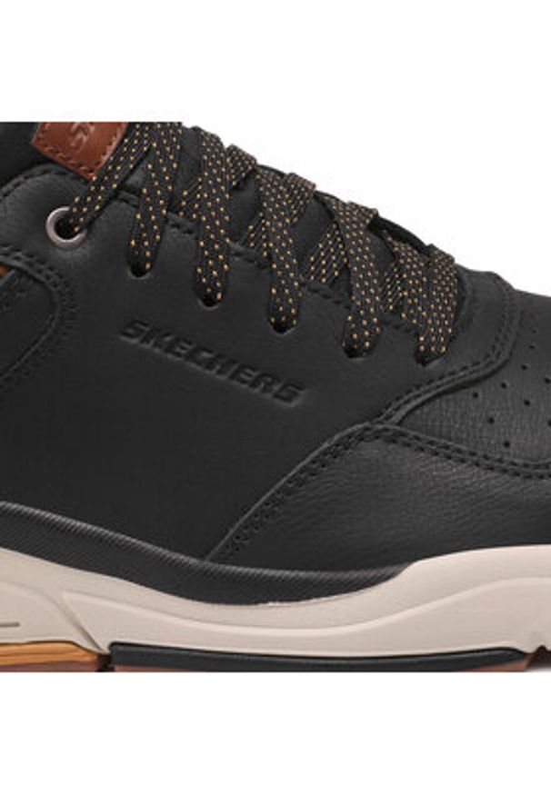 skechers - Skechers Sneakersy Treno 66204/BLK Czarny. Kolor: czarny. Materiał: skóra, syntetyk