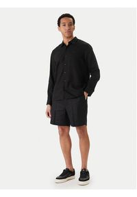 Calvin Klein Szorty materiałowe LV04LF620G Czarny Straight Fit. Kolor: czarny. Materiał: bawełna #4