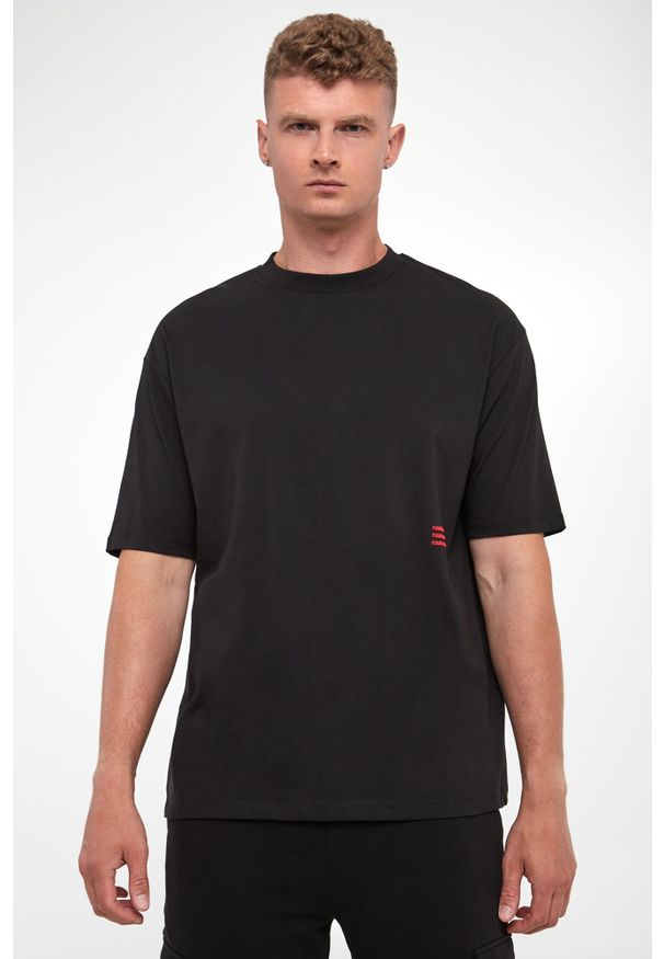 Karl Lagerfeld - T-shirt męski z logo KARL LAGERFELD