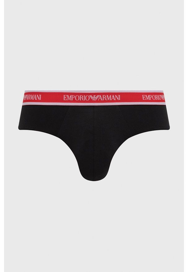 Emporio Armani Underwear Slipy (2-pack) męskie kolor czarny. Kolor: czarny
