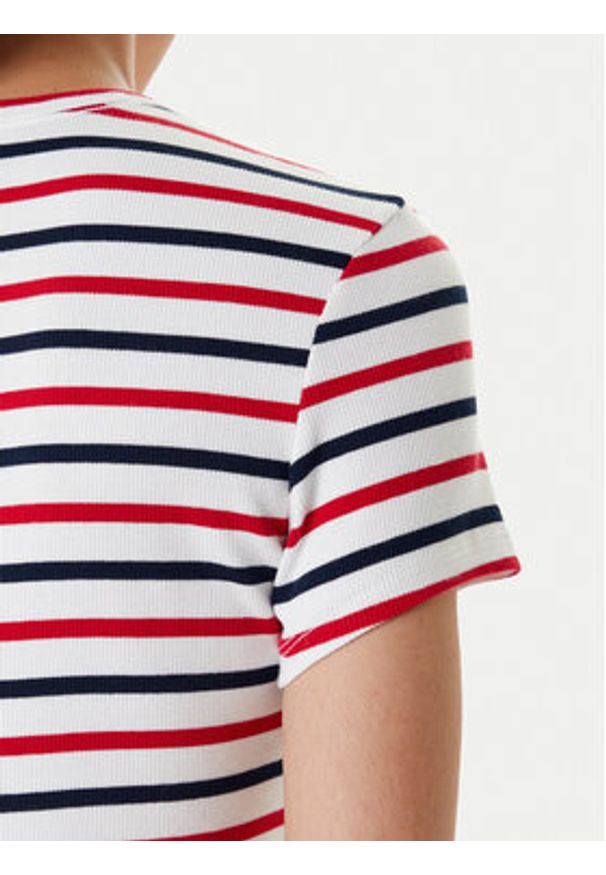 Tommy Jeans T-Shirt Essential DW0DW17383 Kolorowy Slim Fit. Materiał: bawełna. Wzór: kolorowy