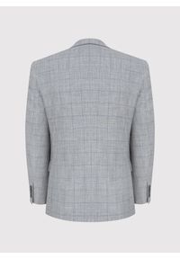 Pako Lorente - PAKO LORENTE – Szara marynarka w niebieską kratę. Kolor: wielokolorowy, niebieski, szary. Materiał: poliester, elastan, wiskoza. Wzór: kratka. Styl: klasyczny #4
