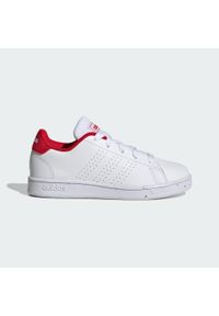 Adidas - Advantage Lifestyle Court Lace Shoes. Kolor: czerwony, biały, wielokolorowy. Materiał: materiał, tkanina, syntetyk. Model: Adidas Advantage. Sport: tenis