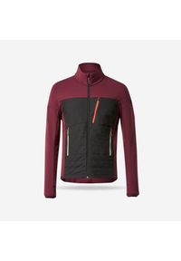 FORCLAZ - Bluza trekkingowa męska Forclaz MT900 merino. Kolor: czerwony, brązowy. Materiał: elastan, materiał, wełna, tkanina, włókno, poliamid. Sport: wspinaczka