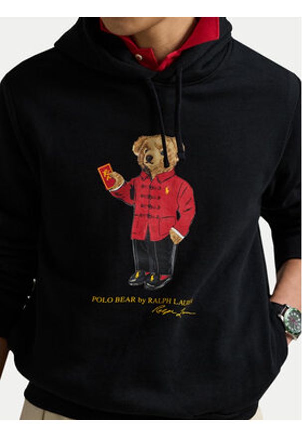 Polo Ralph Lauren Bluza 710962139003 Czarny Regular Fit. Typ kołnierza: polo. Kolor: czarny. Materiał: bawełna