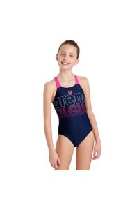 Strój kąpielowy dziewczęcy Arena Girl'S Swimsuit V Graphic. Kolor: różowy, wielokolorowy, niebieski #1
