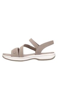 skechers - Sandały SKECHERS BAYSHORE Brązowy. Okazja: na plażę. Kolor: brązowy. Materiał: syntetyk, tkanina. Styl: sportowy
