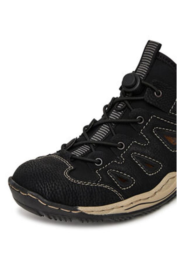 Rieker Klapki L0567-00 Czarny. Kolor: czarny. Materiał: syntetyk, materiał