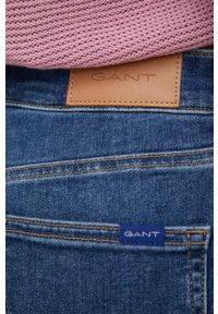 GANT - Gant jeansy damskie medium waist. Kolor: niebieski