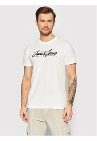 Jack & Jones - Jack&Jones T-Shirt Tons 12205107 Biały Regular Fit. Kolor: biały. Materiał: syntetyk