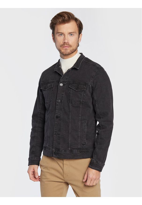 Blend Kurtka jeansowa Naril 20710737 Czarny Regular Fit. Kolor: czarny. Materiał: bawełna, jeans