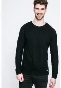 Only & Sons Sweter męski kolor czarny. Okazja: na co dzień. Kolor: czarny. Materiał: dzianina. Wzór: gładki. Styl: casual