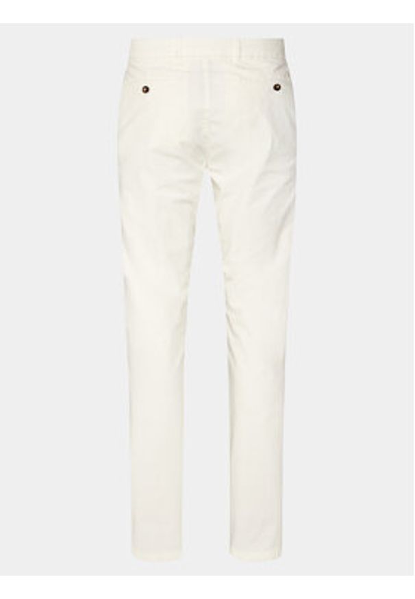 North Sails Chinosy Defender 673071 Biały Slim Fit. Kolor: biały. Materiał: bawełna