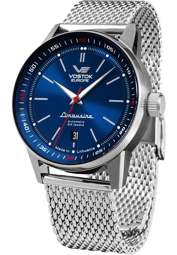 Zegarek Vostok Europe Zegarek męski Vostok Europe NH35A-560A687B srebrny. Kolor: srebrny