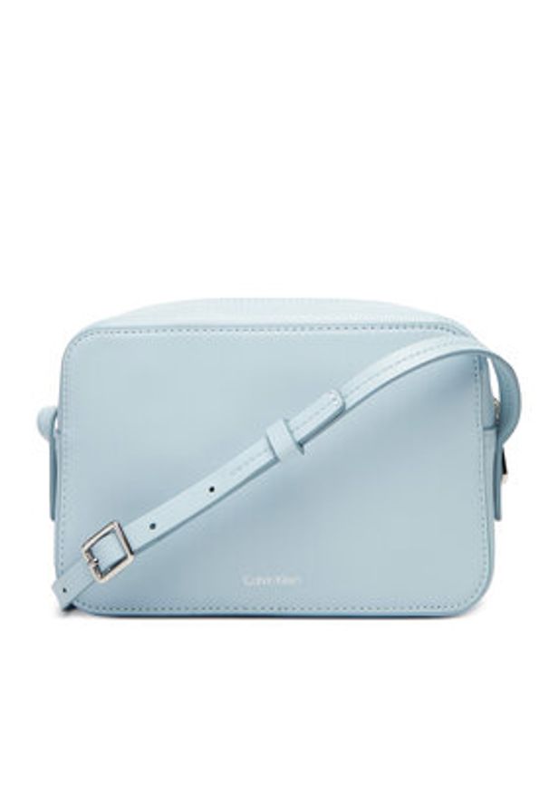 Calvin Klein Torebka Ck Camera Bag LV04F3173G Błękitny. Kolor: niebieski. Materiał: skórzane