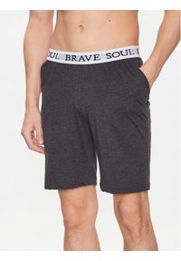 Brave Soul Szorty piżamowe MLWB-149KEVCHL Szary Regular Fit. Kolor: szary. Materiał: bawełna #1