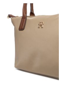 TOMMY HILFIGER - Tommy Hilfiger Torebka Popette Mini Tote AW0AW17709 Brązowy. Kolor: brązowy