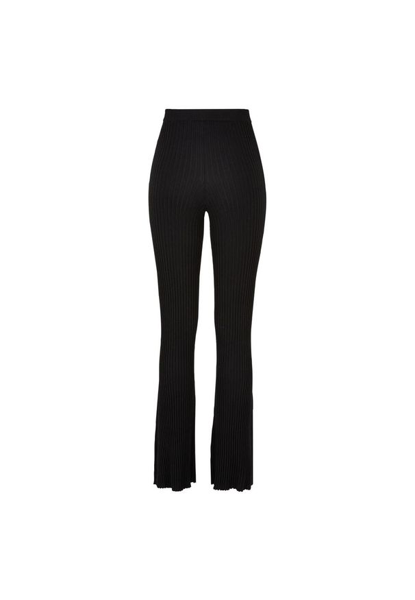 Urban Classics - Legginsy Damskie Dzianinowa Prążkowana Szeroka. Kolor: czarny. Materiał: prążkowany, dzianina. Sport: turystyka piesza