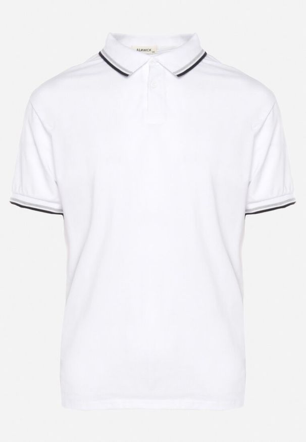 Born2be - Biała Koszulka o Fasonie Polo z Guzikami Timarie. Okazja: na spotkanie biznesowe. Typ kołnierza: polo. Kolor: biały. Materiał: dresówka. Styl: klasyczny, biznesowy, elegancki