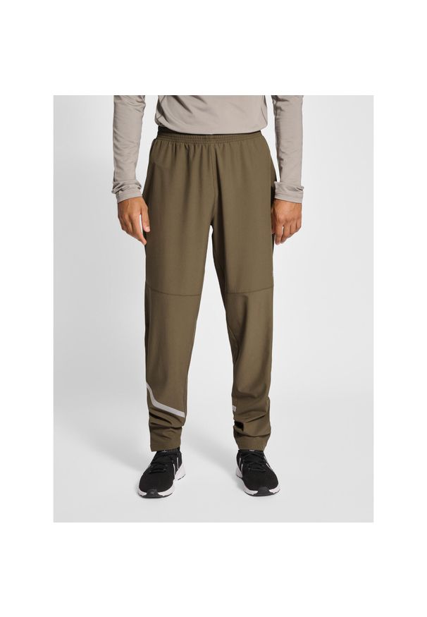 NewLine - Spodnie do biegania Newline Portland. Kolor: wielokolorowy, brązowy, zielony. Materiał: dresówka. Styl: sportowy