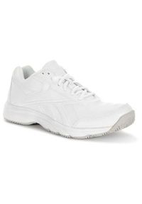 Buty do biegania męskie Reebok Workn Cushion. Zapięcie: sznurówki. Kolor: biały. Materiał: tkanina, skóra, materiał, syntetyk. Szerokość cholewki: normalna. Sport: bieganie