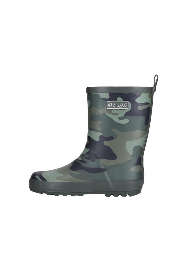 ZigZag - Buty przeciwdeszczowe dla dzieci Zigzag Gemus. Kolor: wielokolorowy, czarny, zielony